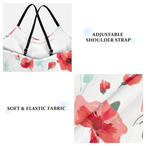 Flowers Floral Red Girls One Piece Swimsuit Beach Swimwear 208517043