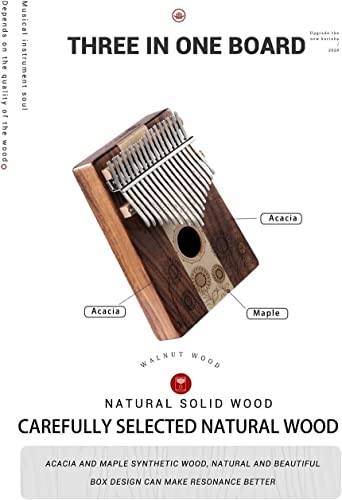 Générique Mini Doigt Kalimba Pouce Piano Kalimba 17 Touches Piano Trois-en-Un Clavier en Bois Massif Piano Instrument - Les Beatles, Paul McCartney, John Lennon, RIngo Starr, George Harrison Générique Mini Doigt Kalimba Pouce Piano Kalimba 17 Touches Piano Trois-en-Un Clavier en Bois Massif Piano Instrument – Image 7