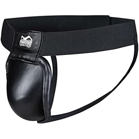 Phantom Groin Guard - Men's Jockstrap for Martial Arts | Boxing, MMA, Muay Thai (S-M, APEX Metal, Black) Cover