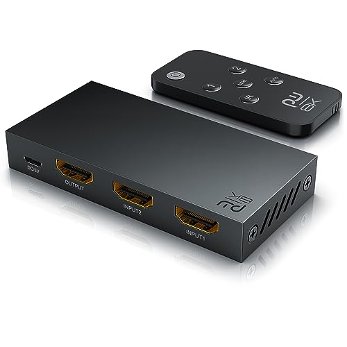 CSL - 8k HDMI Switch – 2 In 1 Out – HDMI 2.1 Verteiler – 7680 x 4320 UHD II 8k 4k 60 Hz – HDR - 3D - CEC – HDCP 2.3 – VRR – QFT - ALLM - Umschalter 2in1 CSL - 8k HDMI Switch – 2 In 1 Out – HDMI 2.1 Verteiler – 7680 x 4320 UHD II 8k 4k 60 Hz – HDR - 3D - CEC – HDCP 2.3 – VRR – QFT - ALLM - Umschalter 2in1