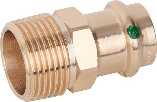 Viega 317423 Sanpress 2211 RG SC avec filetage de AG 35 mm x 1 1/4 ", 110352 – Lot de 5