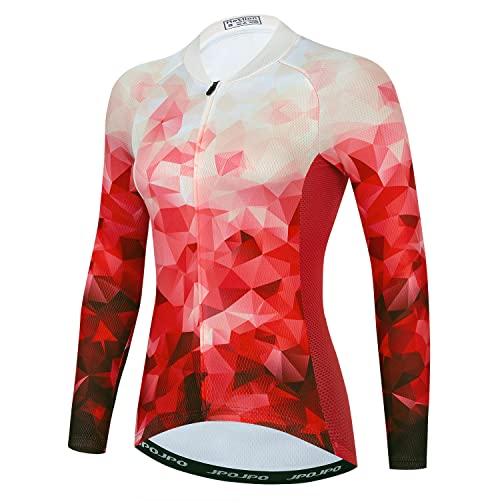 Women's Biking Jersey Long Sleeve Cycling Shirt Top Lady Bike Jerseys
