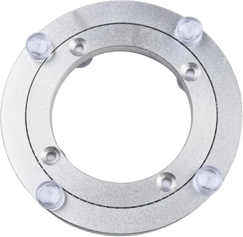 Placa giratoria con rodamiento de bolas, giratoria suave, aleación de aluminio redonda para una fácil rotación, ideal para muebles o exhibiciones