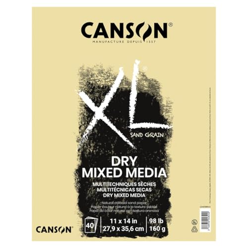 Canson XL Series Cream Sand Grain Dry Mixed Media Pad 11x14