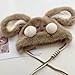 Rabbits Ear Plush Hat for Adult Unisex Warm Furry Ushanka Fashion Outdoor Activity Winter Windproof Trapper Fashionable Winter Caps White