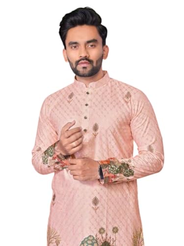 Image of Trustous Kurta Pyjamas set for Mens | Pyjamas with kurta PRINTED and classis look |KURTA Pyjamas SET