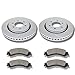 Acinoparts Drilled and Slotted Front Kit Brake Rotors Ceramic Brake Pads for Ford Expedition, F-150 (6 Lug Models ONLY) 2010-2014, F-150 2015-2020, Lincoln Navigator