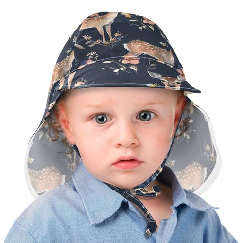 Aesthetic Northern Birds Sage Green Kid Beach Hat Baby Boys' Play Hats Girls' UPF 50+ Protection Adjustable Essentials2