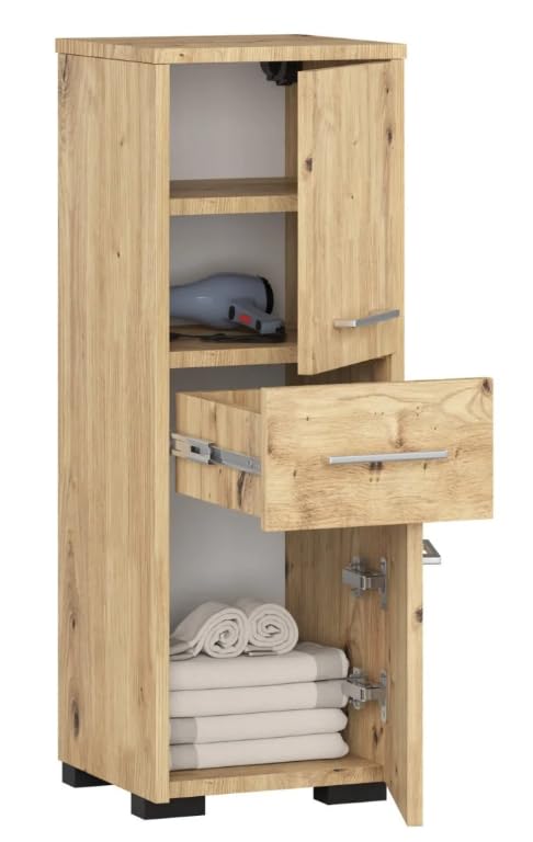 BDW Armoire de Salle de Bain Moderne et Grande capacité de Rangement pour Petits espaces, Universelle, Dimensions : 30 x 85 x 30 cm