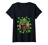 Photo Gallery donna leprechaun bloodhound st. patrick s day dog shamrock maglietta con collo a v Photo Gallery donna leprechaun bloodhound st. patrick s day dog shamrock maglietta con collo a v