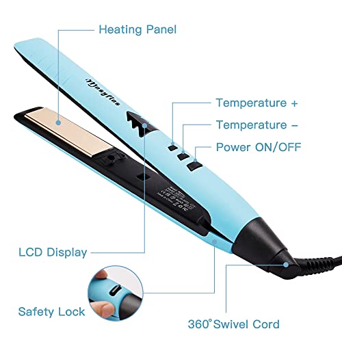 Plancha rizadora 2 en 1 con placas anchas cerámicas y control de temperatura miniatura 4