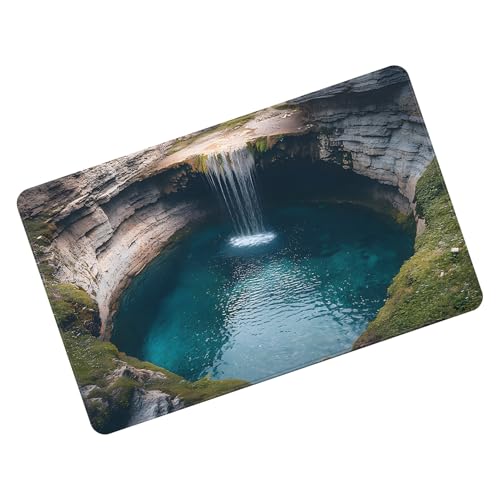 Njidher Alfombra de ilusión óptica, orificio sin suelo, antideslizante, suelo 3D absorbente, adecuado para el hogar, cocina, lavadero, entrada, pasillo, dormitorio de estudiantes, así como