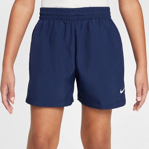 Nike Multi Big Kids' Dri-FIT 4" Woven Shorts (Midnight Navy/White, HJ3742-410)2