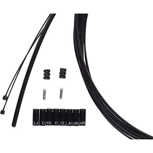 Kit guaine ultralight in lega di alluminio con cavi teflonati e terminali lavorati CNC. 35% in meno di peso rispetto ad un cavo standard - Guaina - 2 x cavi freno trattati con teflon - 8 x terminali guaina lavorati CNC - 2x terminali cavo