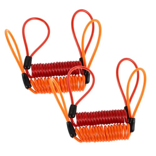 JOINPAYA 4pcs Reminder Cable Security Lock Wire Rope Reminder Design for Motorcycle Prevents Forgetting to Secure for Scooters and Motorcycles