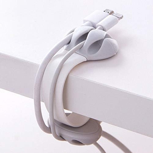 1 x Desk Cable Ties White 21 x 5 x 0.5 cm for Bedside Appliances or Anywhere