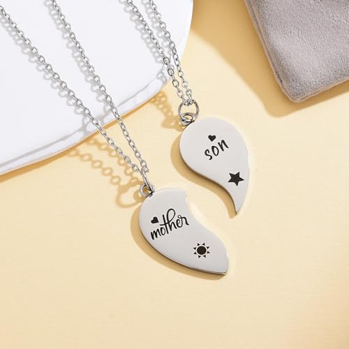Yonhon Mother Son Necklace for 2,Mother Son Matching Bracelet Set for 22