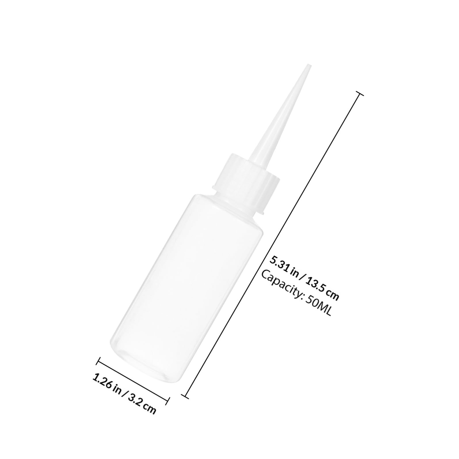 4 Flaconi Dosatore per Colla in Plastica da 50ml Beccuccio a Goccia e Tappo a Pressione, Flaconi per Colla Piccoli per Laboratori e Progetti Fai da Te, Bottiglie Squeeze