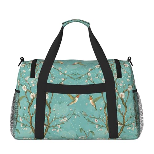 Flying Birds Tree Branch Duffle Bag Foldable Travel Tote Bag Carry On Large Weekender Overnight Bags Waterproof Gym Bag For Women Men3