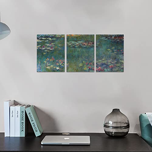 3 Pezzi Stampa su Tela - Claude Monet Riproduzioni...