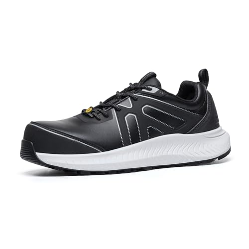 Shoes for Crews Sicherheitsschuhe Colly Unisex Black Composite Toe – Rutschfester Arbeitsschuh mit Stolperschutz und Schuhkappe, wasserdicht, S3L FO SR ESD – für Damen und Herren