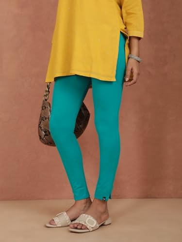 Image of TWIN BIRDS Women Cotton Blend Kurti Pants | Sleek Ethnic Daily Trousers