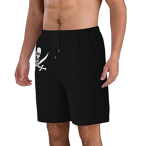 Pirate Skull Mens Swim Trunks Quick Dry Swim Shorts Swimwear Bathing Suits with Pockets3