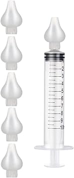 Kit Lavaggio Nasale Rino - Siringa 20ml Con Olive Anatomiche, Made In Italy