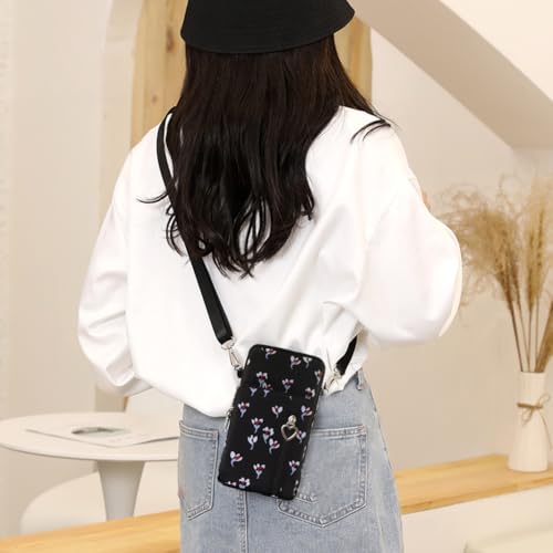Image of JANKS Small Crossbody Bag for Women - Mini Phone Purses with Crossbody Strap and Wallet - Nylon Arm Bag