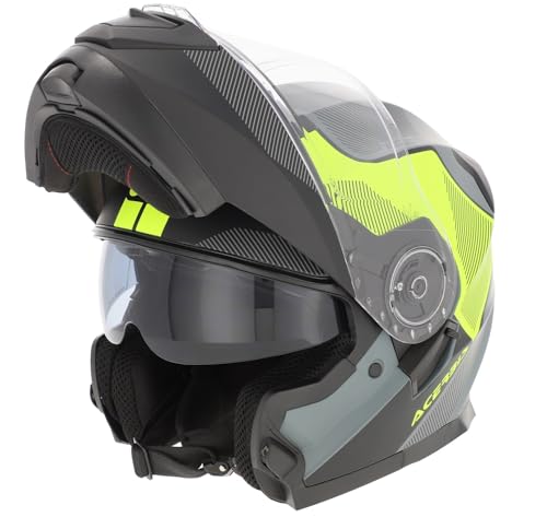 Casco Modular ACERBIS SEREL Gris y Amarillo Flúor 22-06 (L 59/60)