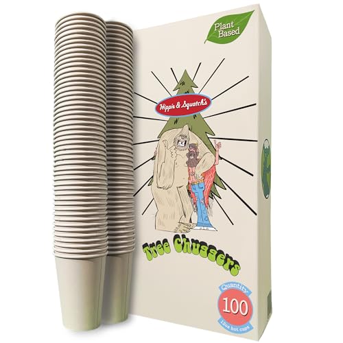 Tree Chuggers Bamboo Fiber Disposable Hot Cups (100 Count)
