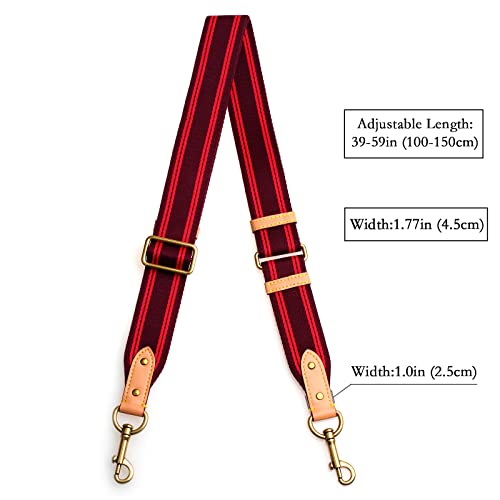Image of jiesinlov Bag Strap Replacement Crossbody Strap for TOTE Handbags Adjustable (RED)