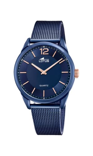 Montre Homme Quartz LOTUS Étanche 10 ATM en Acier Inoxydable Bleu