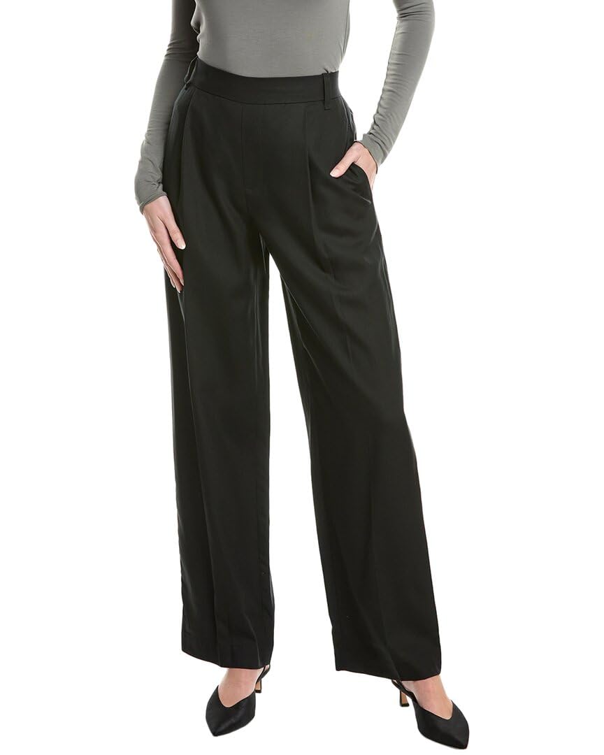 Vince Straight Leg Linen-Blend Pant