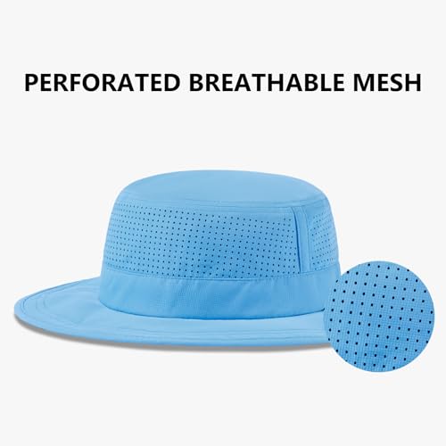 Image of UPF 50+ Bucket Sun Hat with Laser Perforated Mesh Cooling Adjustable Breathable Lightweight for Outdoor Men Women