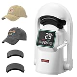 VEVOR Auto Hat Heat Press Machine, with 2pcs Interchangeable Platens, Automatic Open and Release, Touchscreen for Precise Time and Temperature Control, Heat Transfer Printing for Caps, Hats, White