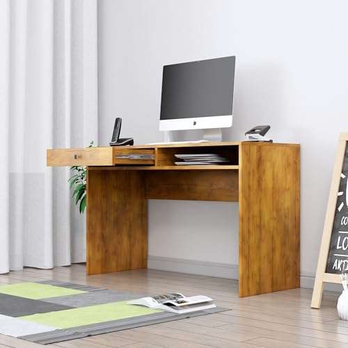 Image of Bniture Wooden Study Table for Home | Engineered Wood Study Table with Storage Shelf & Drawer | Multi Purpose Computer Desk for Writing & Study | Laptop Table for Study Room & Office | Giant Wood