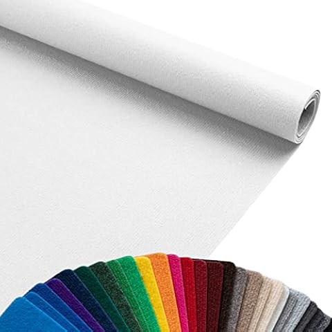 Primaflor Event-Teppich Meterware Dublin - Polar Weiß, 1,00m x 10,00m, Viele Farben, Schwer Entflammbarer Hochzeits-Läufer, B1 Messeteppich, Gangläufer Cover