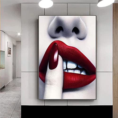 Peinture nordique lèvres rouges pour créer une ambiance sensuelle et glamour au salon