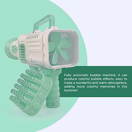 Image of 32 Hole Electric Gatling Bubble Maker Machine Gun with Liquid Soap Solution Indoor and Outdoor Toys for Kids Toddlers Girls Boys Bubble Blower Launcher | PoPo Toys