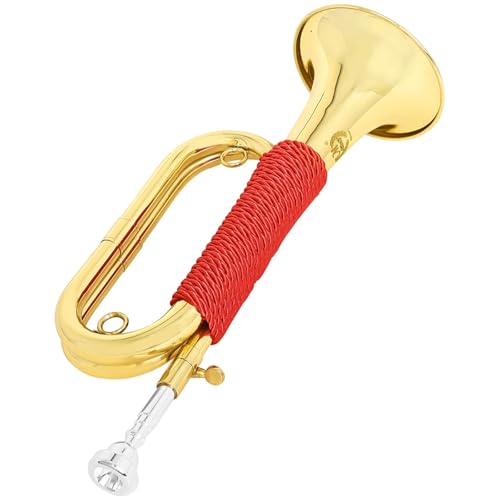 Instrumento de latón de caballería de oro antiguo, trompeta para principiantes, militares para...