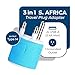OREI South Africa, Botswana, Namibia Travel Plug Adapter with Dual USB - USA Input - Type M (U2U-10L), Will work with Cell Phones, Camera, Laptop, Tablets, iPad, iPhone