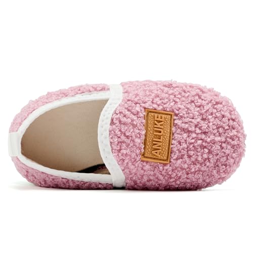 Image of ANLUKE Kids Toddler Slippers Boys Girls Indoor House Shoes Non-Slip Slippers Socks Outdoor Warm Walking Shoes