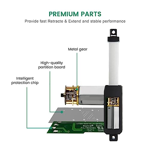 Actuador lineal Micro de 12V CC con velocidad de 30mm/s para ventanas 7