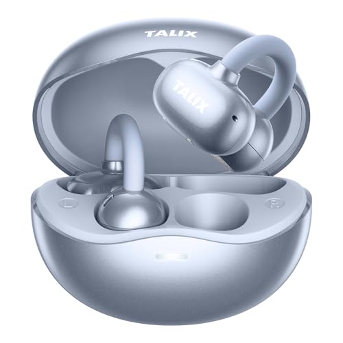 Image of TALIX Ultra Open Ear Earbuds X6, Clip-On Headphone with Directional Sound, Ultra-Light Comfort Fit, Bluetooth 5.4 Wireless Earbuds, 26H Playtime, Spatial Sound, for Running, Workout & Daily Use(Blue)