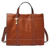 fossil shopper leder Dieser Shopper aus Leder hat ein Steckfach hinten, ein Reißverschlussfach und einen abnehmbaren, verstellbaren Trageriemen. Wird separat verschickt.