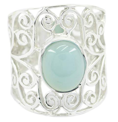 Bague bleue en argent sterling 925 véritable RIYO bijou de haute joaillerie