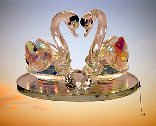 Buy Gemo India Crystal Glass FengShui Swan Pair for Love and