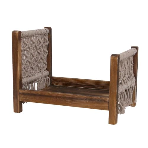 Photography Props Wood Bed Baby Photo Posing Accessories Photography Cot Small Furniture for Infant Photoshoot Baby Photo Props