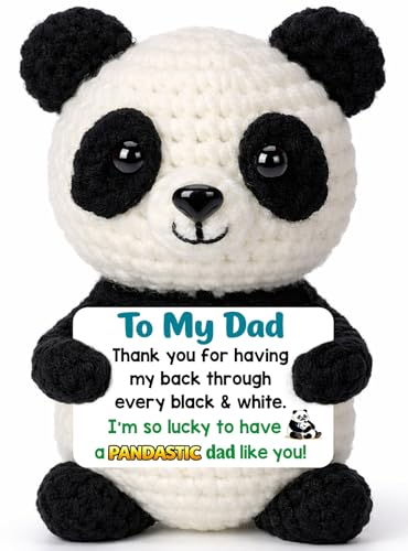Divertido regalo de panda de ganchillo para el Día del Padre y cumpleaños de papá 1